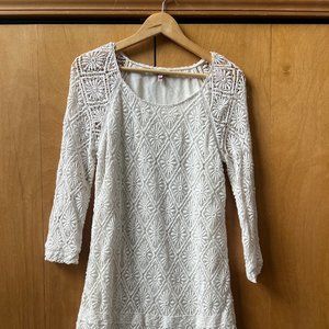 Juicy Couture Grace Dress Women's Ivory Crochet Lace Size 8 - Cute